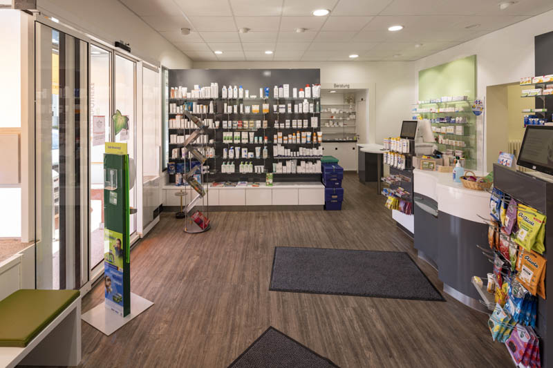Eine große Auswahl unserer Apotheke in Augsburg wird präsentiert. 